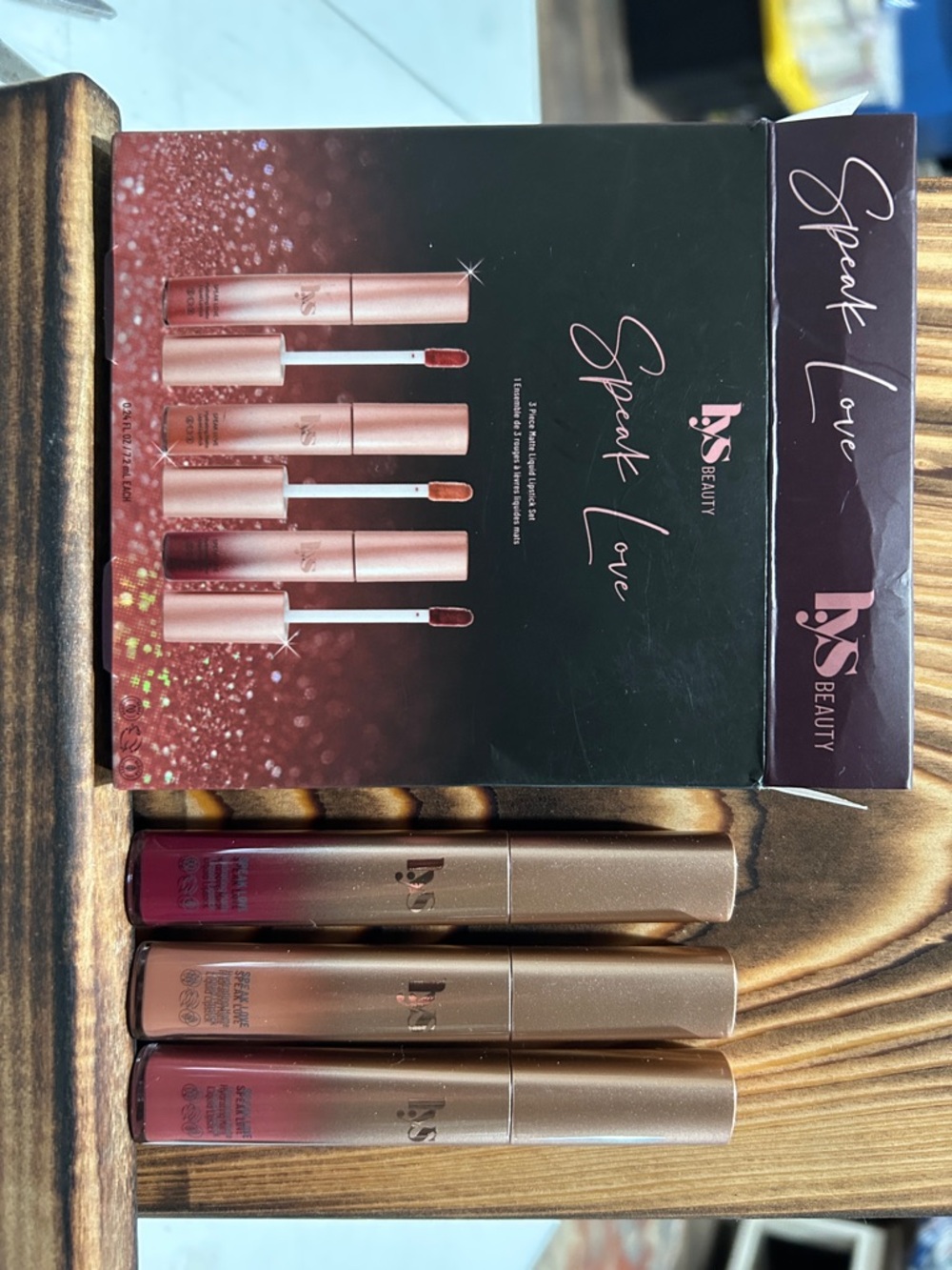 HS Beauty Speak Love Liquid Lip Gloss Set — Rose and Nude Shades